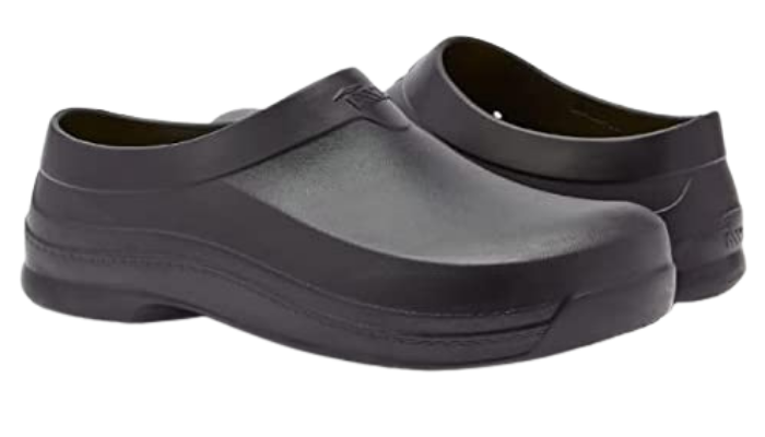 Avia Flame Slip Resistant Clogs for Women, Slip On Work Shoes for Food Service, Black